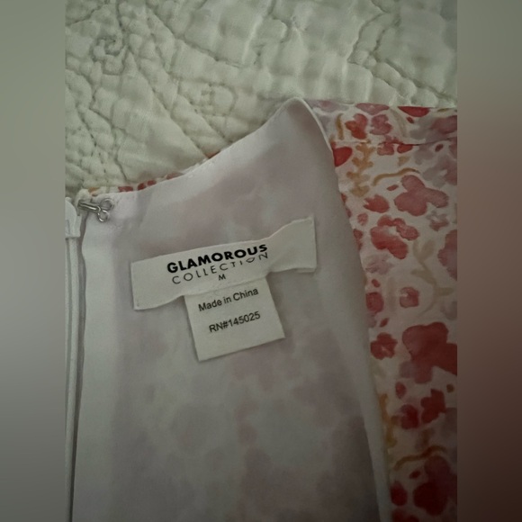 Glamorous Pink Floral Organza Midi Dress - Picture 7 of 7